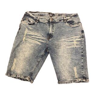 Track 23 Men's Denim Shorts Size 44 Y2K Streetwear Distressed hip hop old school
